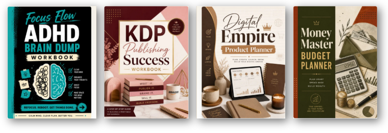 Covers of products inside the Canva Creator Vault