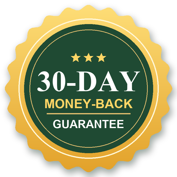 30-day money-back guarantee badge
