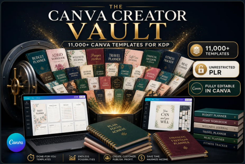 The Canva Creator Vault: 11,000+ Canva templates with PLR